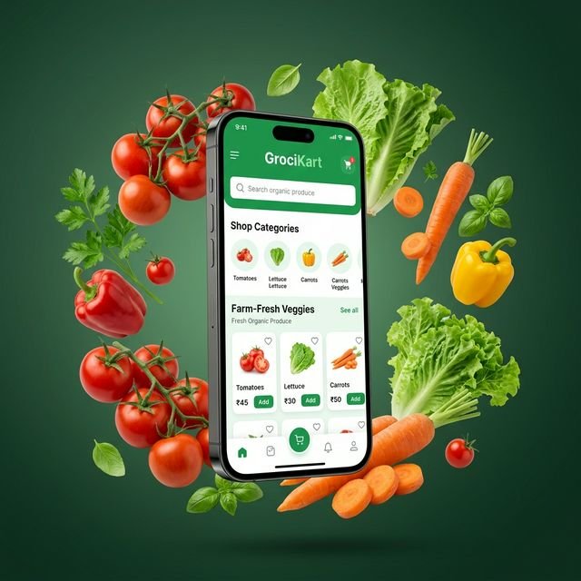 GrociKart App UI Mysore